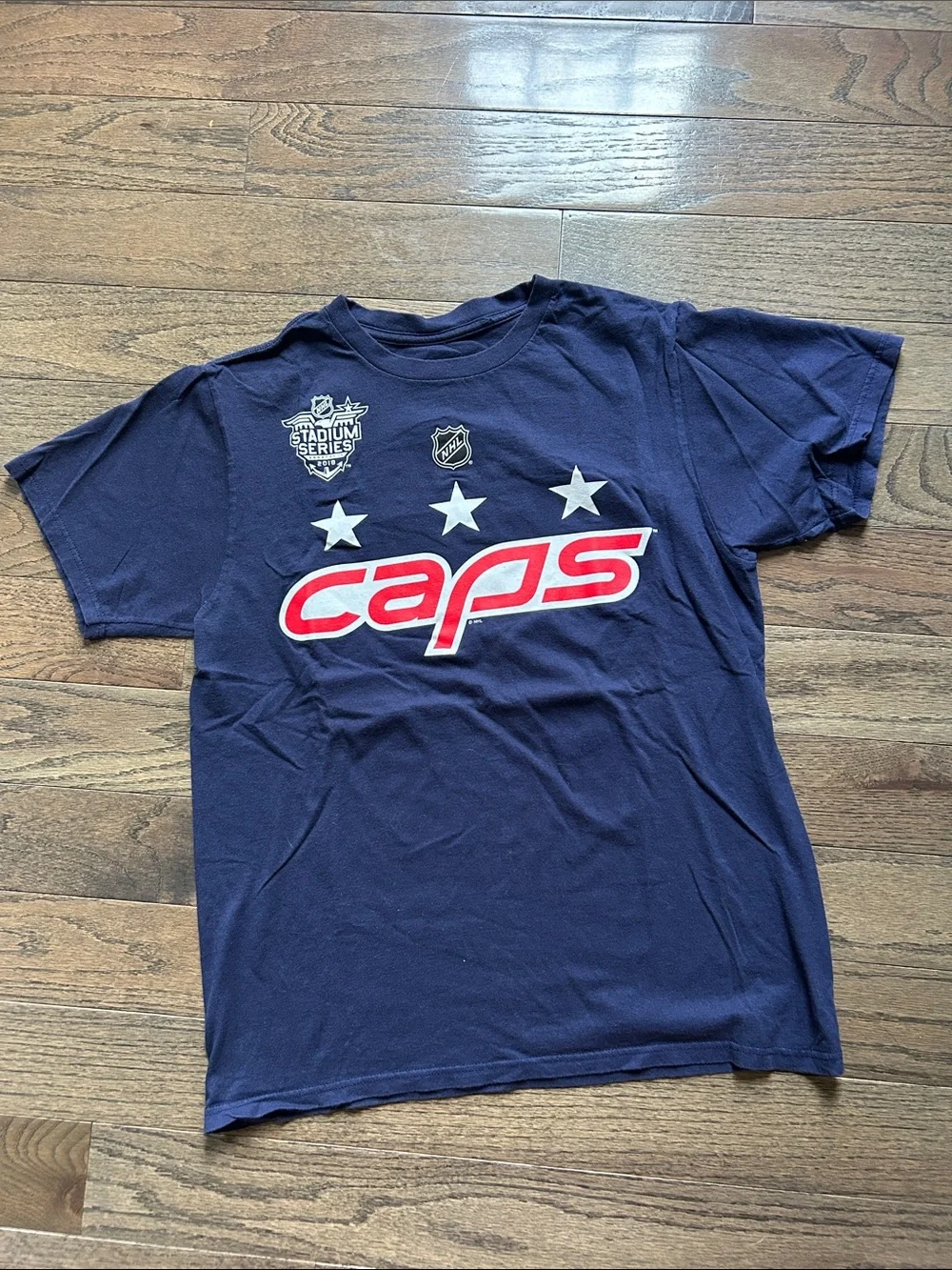adidas stadium series Washington Capitals Navy Oshie #77 Back Graphic Tee